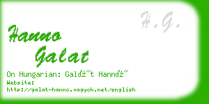 hanno galat business card
